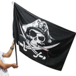 Kalóz halálfejes koponyás lobogó zászló 90x150cm