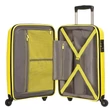 American Tourister Bon Air Spinner négy kerekes gurulós bőrönd (Wizzair, Ryanair kézipoggyász méret) sárga