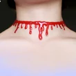 Véres nyak vágás nyaklánc halloweeni farsangi jelmez kiegészítő