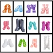 12 darabos kis játék cipő csizma szett barbie babákhoz