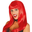 Hosszú vörös női paróka - halloween farsangi kiegészítő
