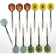 12 darabos darts nyíl készlet - fémhegyű