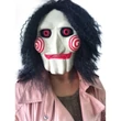 SAW Jigsaw Fűrész halloween farsangi gumi maszk álarc hajjal