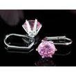 Tidal Swarovski kristályos fülbevaló - Rózsaszín