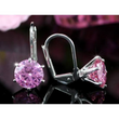 Tidal Swarovski kristályos fülbevaló - Rózsaszín