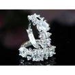 Swarovski kristályos hosszú sok köves fülbevaló