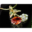 Swarovski kristályos nyaklánc cseresznye medállal