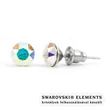 Jazzy színjátszó SWAROVSKI® kristályos fülbevaló \\Gemini\\\ - Kerek Crystal AB\