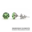 Jazzy zöld SWAROVSKI® kristályos fülbevaló \\Libra\\\ - Kerek Peridot\