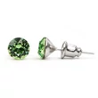 Jazzy zöld SWAROVSKI® kristályos fülbevaló \\Libra\\\ - Kerek Peridot\