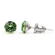 Jazzy zöld SWAROVSKI® kristályos fülbevaló \\Libra\\\ - Kerek Peridot\