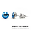 Jazzy metál kék Swarovski® kristályos fülbevaló - Metallic Blue