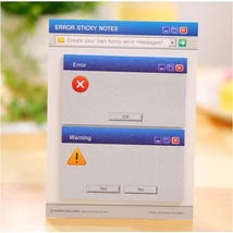 Öntapadós emlékeztető jegyzet - vicces Windows hibaüzenet stílus