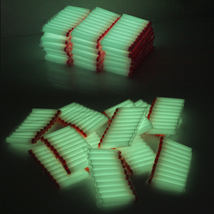 50 darabos szivacs játék töltény lőszer nerf csatákhoz - világító, flueroszkáló