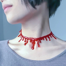 Véres nyak vágás nyaklánc halloweeni farsangi jelmez kiegészítő