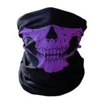 Koponyás csontváz csősál, koponya maszk, símaszk - lila