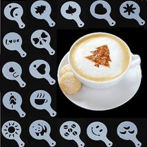 16 darabos barista kávé díszítő kakaószóró sablon készlet