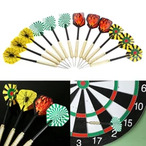 12 darabos darts nyíl készlet - fémhegyű