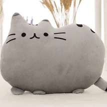 Pusheen plüss cica párna - szürke