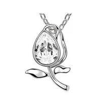 Swarovski kristályos nyaklánc tulipán medállal