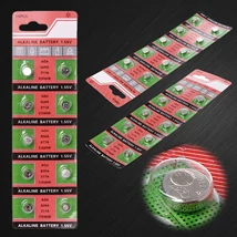 10 db AG4 / LR626 / 377 / SR626SW gombelem szett - 1,55V ezüst-oxid óraelem