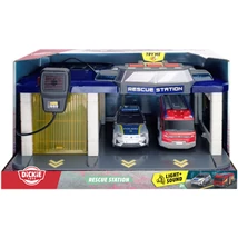 Dickie Toys Mentőállomás 2 járművel, 34 cm, rendőrök és tűzoltók