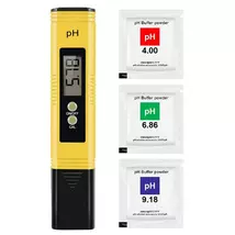 Digitális pH-mérő pH ellenőrző készülék kalibrációs folyadékokkal