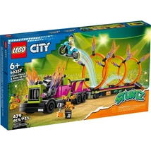 LEGO® City Stuntz - Kaszkadőr járgány és tűzgyűrű kihívás (60357)