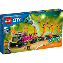 LEGO® City Stuntz - Kaszkadőr járgány és tűzgyűrű kihívás (60357)