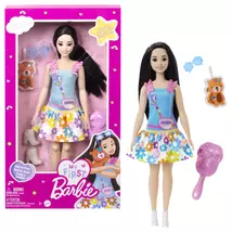 Mattel Mattel: Első Barbie babám - Renee fekete hajú 34cm (HLL22)