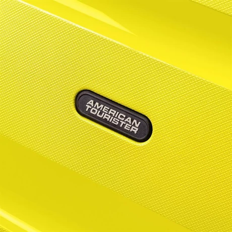 American Tourister Bon Air Spinner négy kerekes gurulós bőrönd (Wizzair, Ryanair kézipoggyász méret) sárga