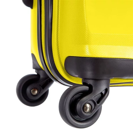 American Tourister Bon Air Spinner négy kerekes gurulós bőrönd (Wizzair, Ryanair kézipoggyász méret) sárga