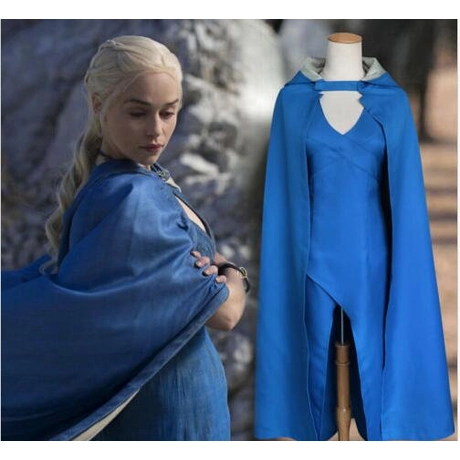 Game of Thrones Trónok Harca Daenerys Targaryen kék ruha női jelmez