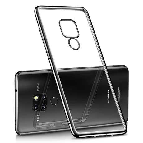 Huawei Mate 20 Pro tok - fekete karimás szilikon védőtok