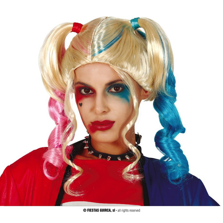 Harley Quinn halloween farsang jelmez kiegészítő - szőke paróka (v2) Harley Quinn halloween farsang jelmez kiegészítő - szőke paróka (v2)