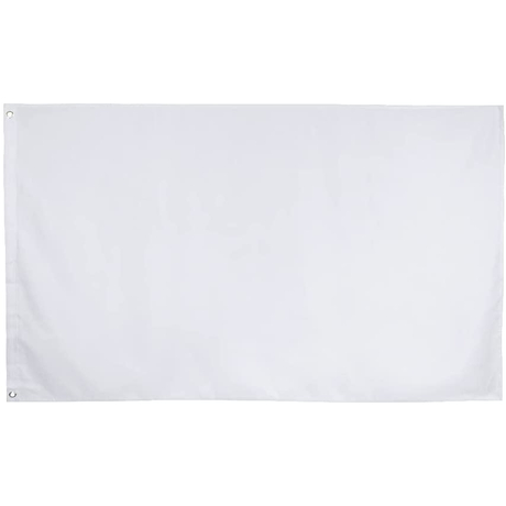 Egyszínű gokart zászló 90x150cm - fehér
