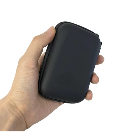 Cipzáros mini tok kábelekhez, GoPro-hoz, adapterekhez - fekete (11.5*8*4cm)