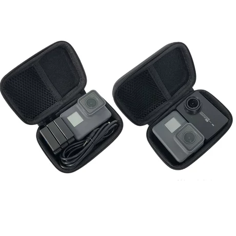 Cipzáros mini tok kábelekhez, GoPro-hoz, adapterekhez - fekete (11.5*8*4cm)