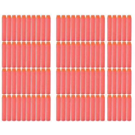 100 darabos szivacs töltény Nerf csatákhoz - piros