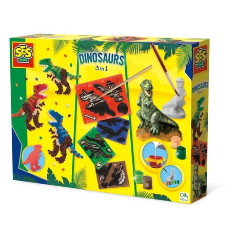 SES Creative Dinosaurs 3 az 1ben mozaik képkirakó