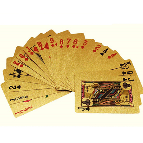 Arany színű pókerkártya francia kártya készlet