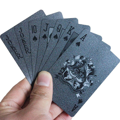 Fekete színű pókerkártya francia kártya készlet