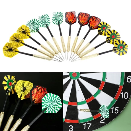 12 darabos darts nyil keszlet femhegyu