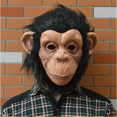 Majom csimpánz halloween, farsangi maszk