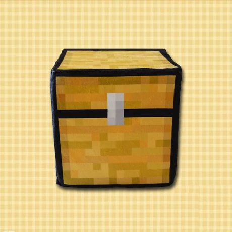 Minecraft nagy plüss láda ládika chest párna