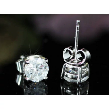 Arlette Swarovski kristályos fülbevaló - Kerek Áttetsző