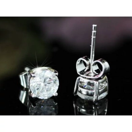 Arlette Swarovski kristályos fülbevaló - Kerek Áttetsző