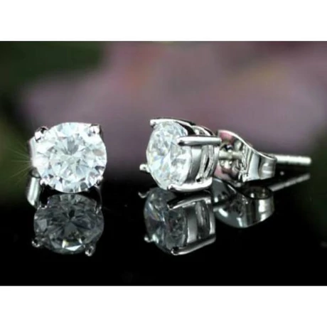 Arlette Swarovski kristályos fülbevaló - Kerek Áttetsző