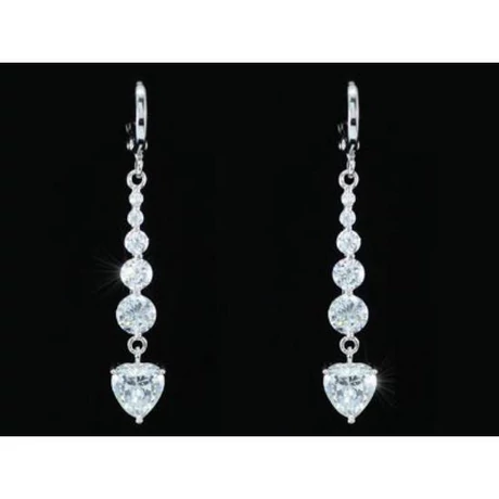 Swarovski kristályos hosszú sok köves fülbevaló