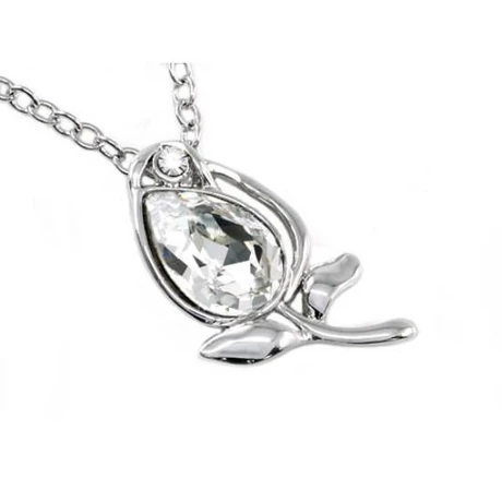 Swarovski kristályos nyaklánc tulipán medállal